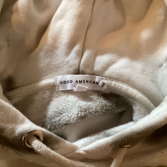 GOOD AMERICAN CROPPED LONG SLEEVES TIE-DYE HOODIE SIZE 1 - Picture 7 of 9